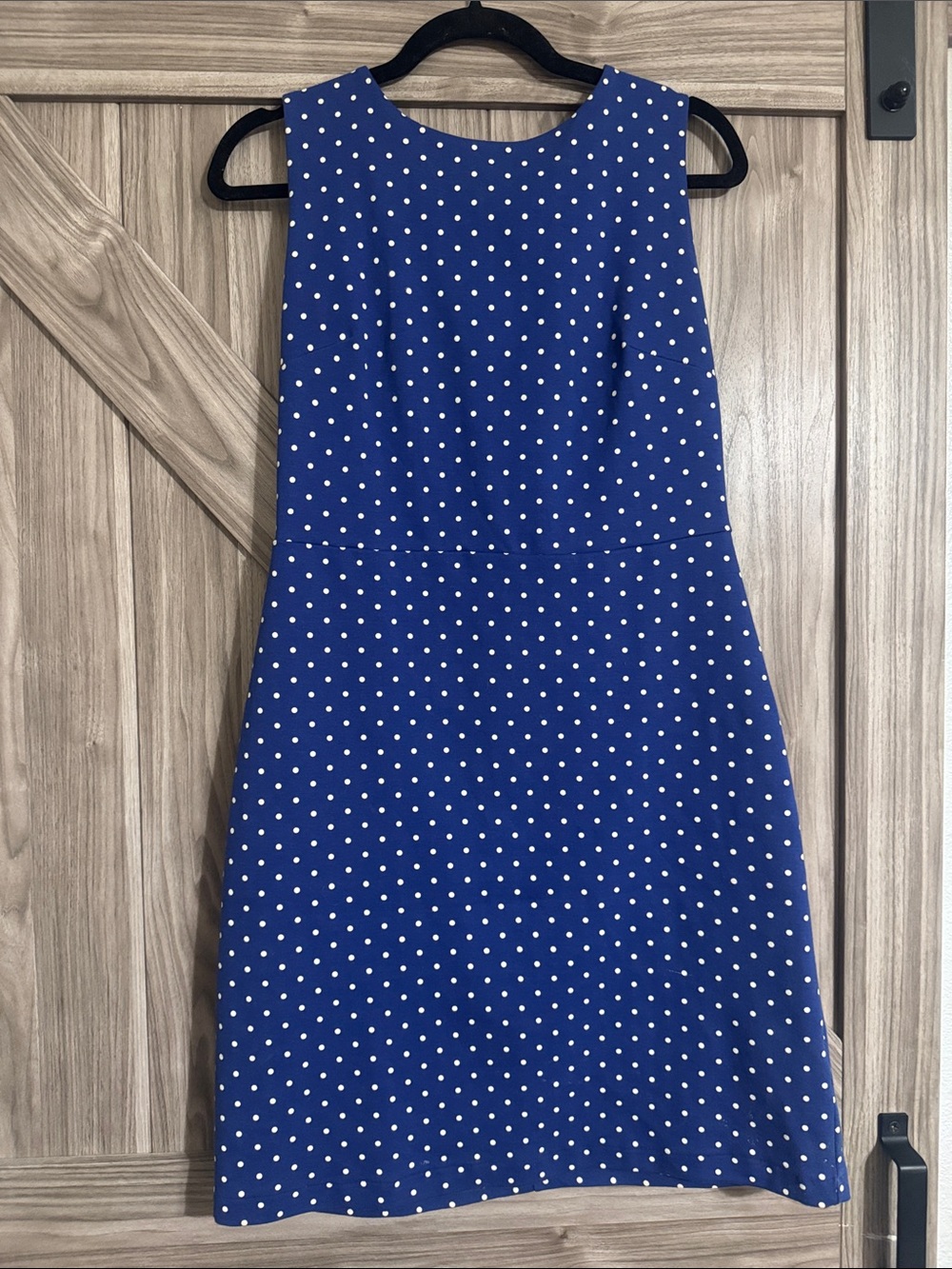 Old Navy Womenβs Sleeveless Royal Blue Polka Dot Dress